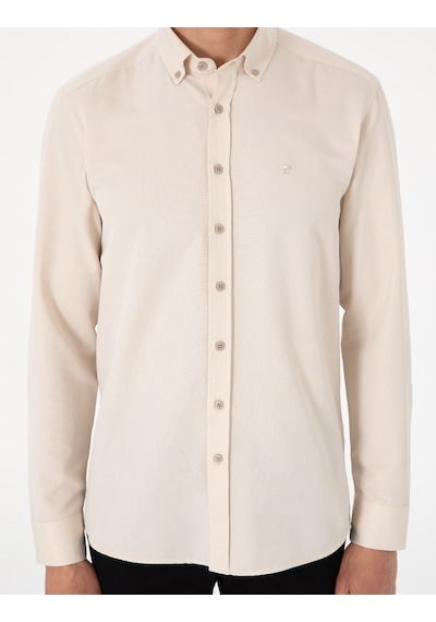Pierre Cardin Erkek Bej Gömlek Desenli 50306996-vr011 Bej