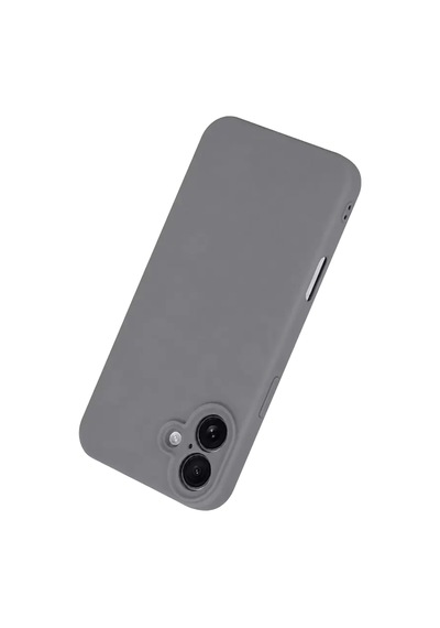 Apple iPhone Uyumlu  Uyumlu 16 Plus Kılıf First Silikon - Gri
