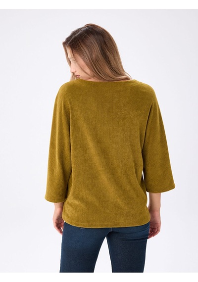 Faik Sönmez Beli Broş Detaylı 3/4 Kol Örme Tunik W27tnk012 Uw27tnk012196 Matcha