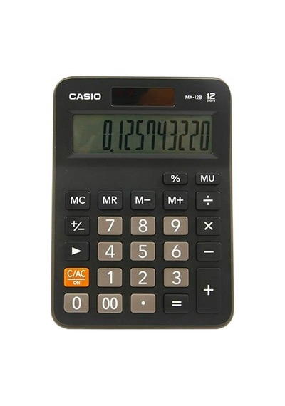 Casio Mx-12b-bk 12 Haneli Siyah Hesap Makinesi