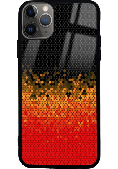 Apple Uyumlu iPhone 11 Pro Max Molten Core Tasarımlı Glossy Telefon Kılıfı Çok Renkli
