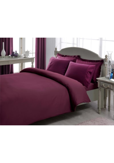 Taç Premium Basic Stripe King Size Çk Nevresim Takımı Mürdüm