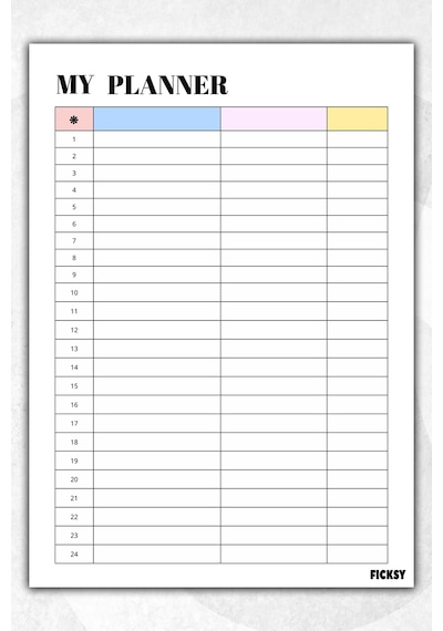 Zamansız Çok Amaçlı Günlük Haftalık Aylık Planlayıcı - A4 Ebat Yapılacaklar - 30 Yaprak - Planner - 1342 Çok Renkli