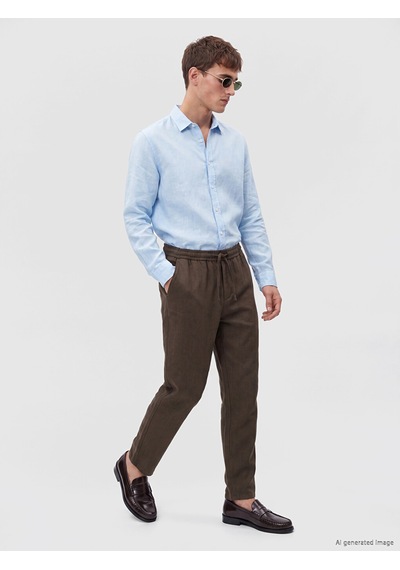 Lcw Vision Kahverengi Regular Fit Armürlü Erkek Pantolon