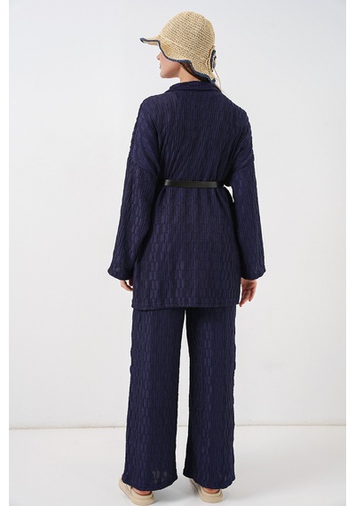 Bigdart Kadın Kimono Pantolon İkili Takım 30078 - Lacivert