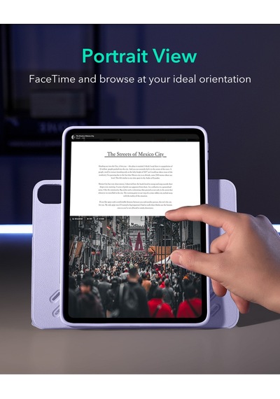 Apple Uyumlu iPad Air 13 M2-m3 2024 Shift Kılıf-mor Kapaklı Kılıf