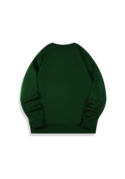 Uyguntarz Unisex Milano Italıa Tasarım Baskılı Bisiklet Yaka Sweatshirt Yeşil
