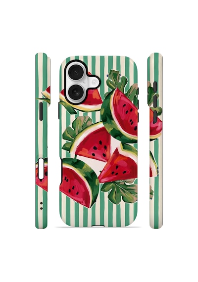 Apple iPhone Uyumlu 16 Vorian Çift Katmanlı Kılıf Watermelon Cabana