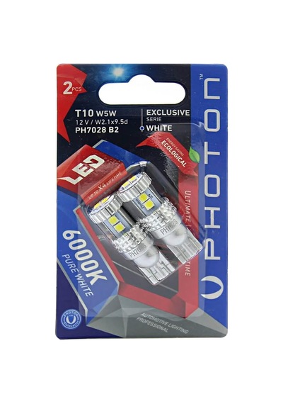 Photon T10 W5w Dipsiz Geri Vites/tavan/park/plaka Ampulleri, 2' Set, Sku: Smg8690010193971 Açık Kahverengi