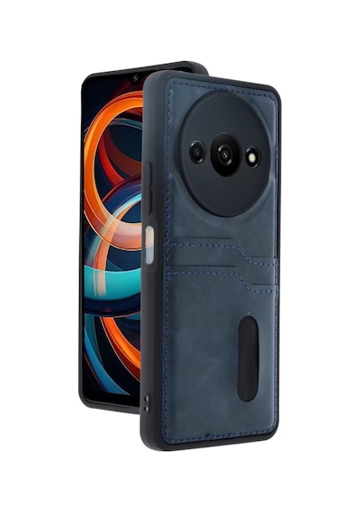 Newface Xiaomi Redmi A3 4g Kılıf Sara Kartvizitli Deri Kılıf - Lacivert
