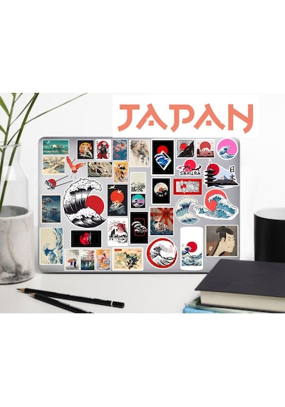 Japanese Art Sticker Seti Laptop Ajanda Notebook Tablet Telefon Defter Etiket Bullet Journal Diğer