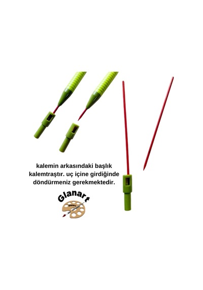 2.0 Mm Kırmızı Kalın Uçlu Versatil Kalem 1 Adet Ve 2.0 Mm Kalın Uç Kırmızı 2 Paket - Pembe Pembe