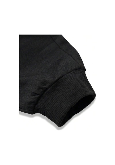Letter Graphic Drawstring Waist Eşofman Altı Siyah