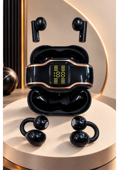 Küpe Tasarımını Sevenlere 4 Kulaklıklı Bluetooth Kulaklık Seti Kulağa Girmeyen Tasarım Çok Renkli