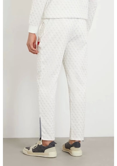 Guess Erkek Tamamı Logolu Jogger Pantolon Beyaz