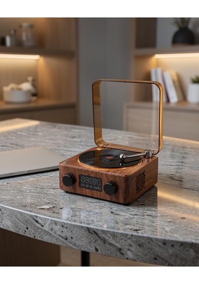 3 Fonksiyonlu Bluetooth Hoparlör Işıklı Saat Uuczzzgramafonspeaker-26