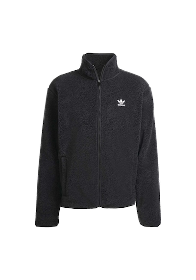 Black Adidas Erkek Günlük Yaşam Polar Sweatshirt Essentials Jkt Jv7676 Siyah
