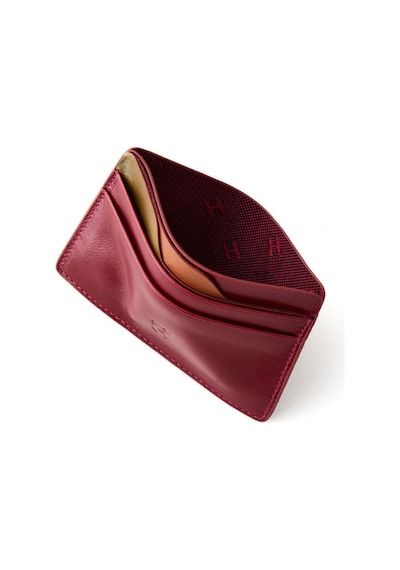 Helmbrook London Elton Erkek Bordo Plus Color Deri İnce Tasarım Çok Bölmeli Rfid Korumalı Kartlık Bordo