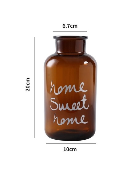 Home Sweet Amber Cam Vazo Kahverengi Kahverengi