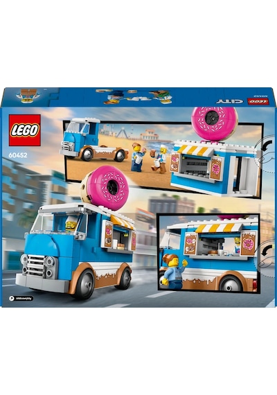 LEGO® City Donut Kamyonu 60452 - 5 Yaş ve Üzeri Çocuklar için Yaratıcı Oyuncak Yapım Seti (196 Parça)