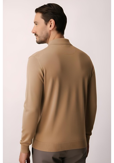 İgs Açık Kahve Standart Fit Dar Kalıp Polo Yaka Düz Uzun Kollu Triko-21903 Kahverengi İgs Açık Kahve Standart Fit Dar Kalıp Polo Yaka Düz Uzun Kollu Triko-21903 Kahverengi