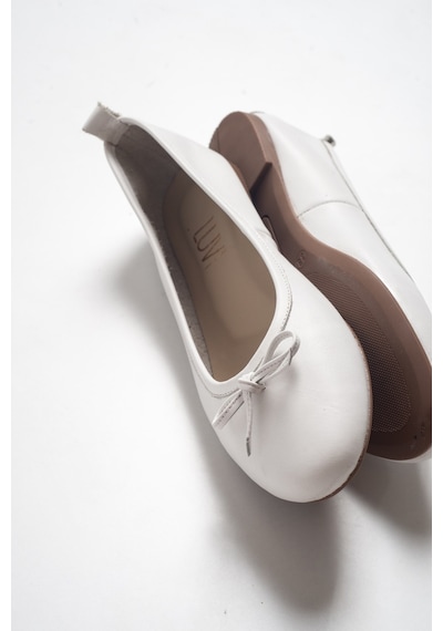 Luvishoes Cilt Kadın Babet Ayakkabı 01 Beyaz