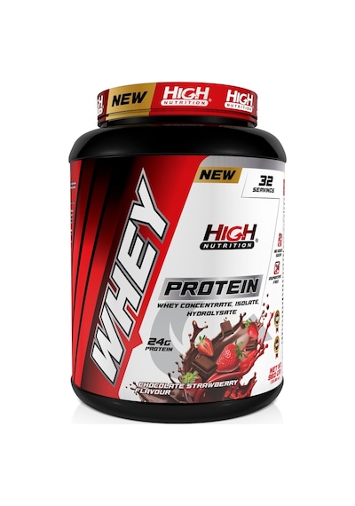 Whey Protein 960 Gr Çikolata Çilek Aromalı Protein Tozu 24 Gram Protein 32 Servis