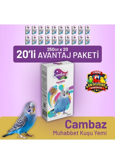 Cambaz Muhabbet Kuşu Yemi 250 G - 20 Adet 250 G