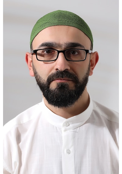 Fıstık Yeşili Dantel Detaylı Örme Gold Namaz Takkesi