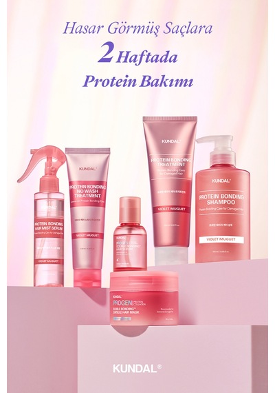 Yıpranmış Saçlara Protein Bakım Seti Kundal Protein Bonding Care Holiday Silk Glow Edition Violet