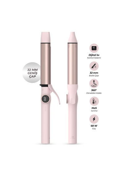 Ks-632 Profesyonel Dijital Saç Maşası 32 Mm, Led Ekranlı, 140-200 C Isı Ayarlı