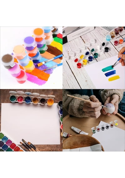 Mini Boya Kutusu 2ml 6'lı Şerit, Boya Paleti, Boya Saklama Kabı, Küçük Hokkalar-2 Şerit