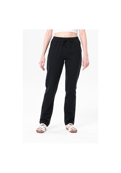 Eliş Şile Bezi Şile Bezi Çift Cepli Unisex Yazlık Pantolon Siyah Syh-siyah Siyah
