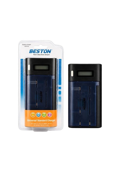 Beston Bst-c9015c Aa-aaa-c-d-9v-sc Universal Tüm Boylar Dijital Ekranlı Pil Şarj Cihazı
