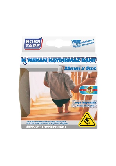 Boss Tape İç Mekan Şeffaf Pvc Kaydırmazlık Bandı Bt-10005
