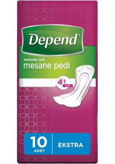 Depend Kadın Mesane Pedi Ekstra 10'Lu 1 Paket