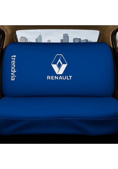 Renault Uyumlu Ön Arka Koltuk Kılıfı Penye Servis Tipi Oto Koltuk Koruma Seti Mavi