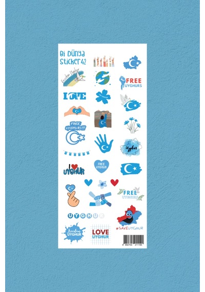 M42 Doğu Türkistan Temalı Sticker Seti Çok Renkli