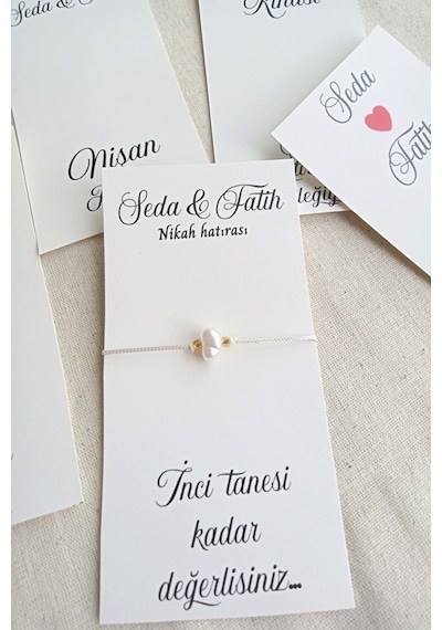 30 Adet Şans Bilekliği - Bride Hediye - Kına Hediye - Nedime