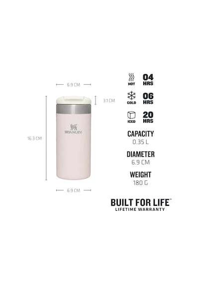 Stanley The Aerolight Transit Termos Bardak 0.35 Lt - 12 Oz Rose Quartz Metallic