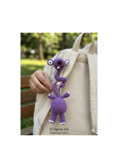 Exe Pazar El Örgüsü Çanta Ve Dolap Süsü Sıd Dekoratif Amigurumi Obje 35cm Ve Tealight Set