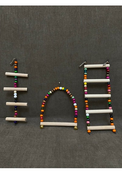 Ahşap Kuş Oyuncağı 3'lü Set