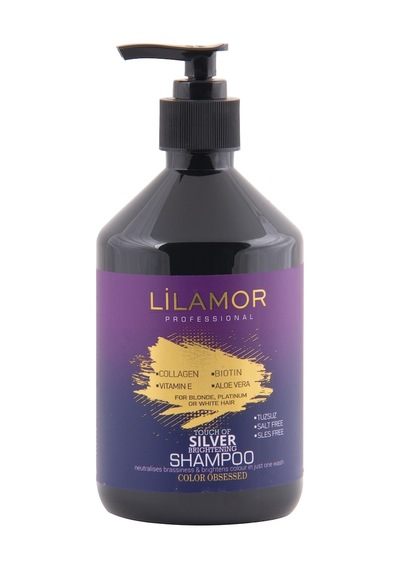 Lilamor Silver Turunculaşma Karşıtı Tuzsuz Mor Şampuan 500 ML