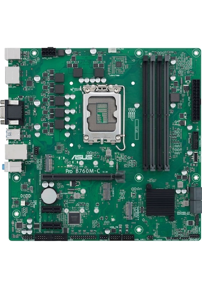 Asus Pro B760M-C-CSM Intel B760 6200 MHz (OC) DDR5 Soket 1700 mATX Anakart