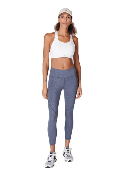 Sweaty Betty Power 7/8 Emboss Workout Kadın Koşu Tayt Mavi
