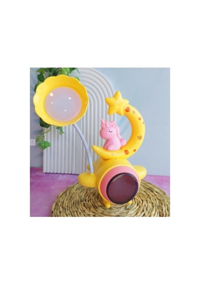 Herşeytrend Çocuk Odası Ay Ve Unicorn Desenli Gece Lambası Çok Renkli