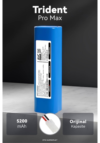 Trident Pro Max 5200mah Robot Süpürge Bataryası D.k