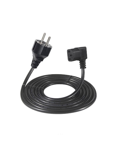 C13 Power Güç Kablosu 90° Derece L Tip Sol Açılı - 1.8 mt
