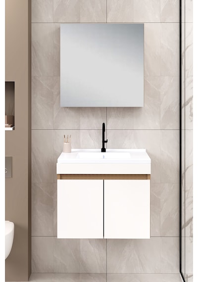 %100 Mdf 65 Cm Saura Banyo Dolabı Beyaz %100 Mdf 65 Cm Saura Banyo Dolabı Beyaz