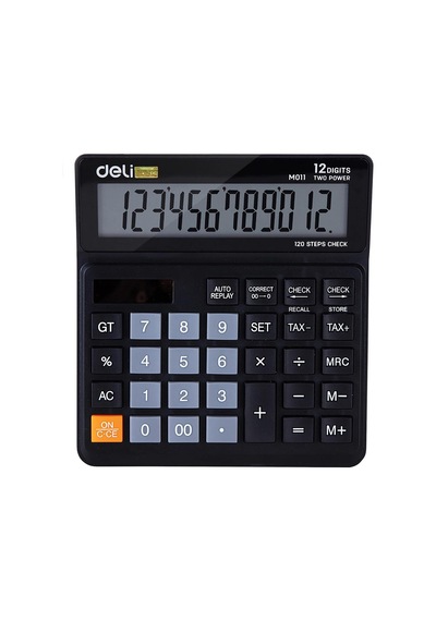 Hesap Makinesi 12 Digit Siyah Çok Renkli